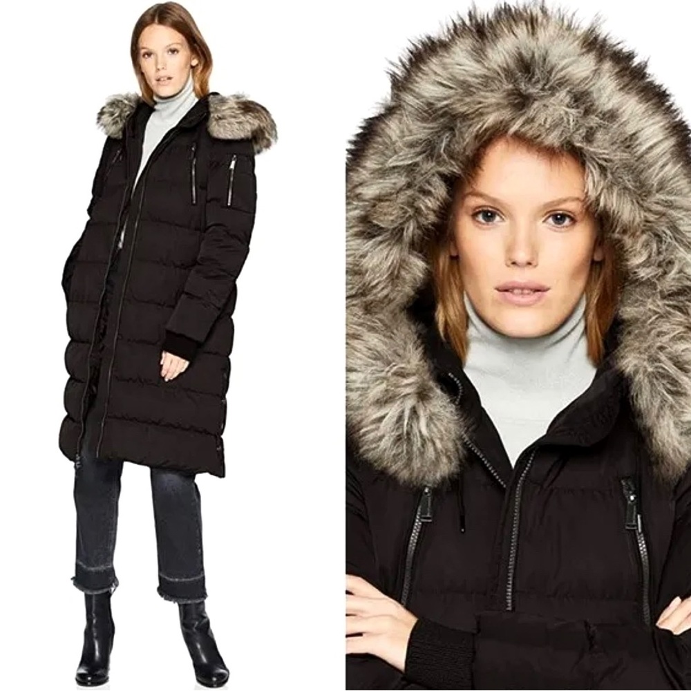 📦SOLD📦Women’s BCBGeneration Faux-Fur Hooded Puffer Coat. Size S